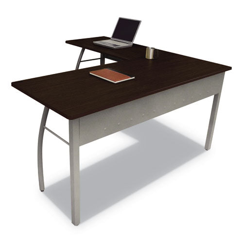 Trento Line L-shaped Desk, 59.13" X 59.13" X 29.5", Cherry