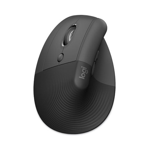 Lift Vertical Ergonomic Mouse, 2.4 Ghz Frequency/32 Ft Wireless Range, Left Hand Use, Graphite
