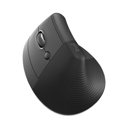 Lift For Business Vertical Ergonomic Mouse, 2.4 Ghz Frequency/32 Ft Wireless Range, Right Hand Use, Graphite