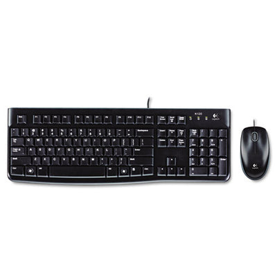 Mk120 Wired Keyboard + Mouse Combo, Usb 2.0, Black