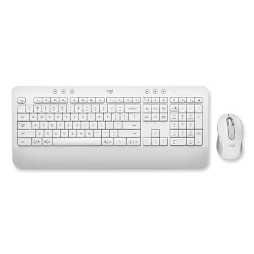 Signature Mk650 Wireless Keyboard And Mouse Combo For Business, 2.4 Ghz Frequency/32 Ft Wireless Range, Off White