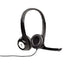 H390 Binaural Over The Head Usb Headset With Noise-canceling Microphone, Black