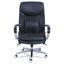 Commercial 2000 Big/tall Executive Chair, Lumbar, Supports 400 Lb, 20.25" To 23.25" Seat Height, Black Seat/back, Silver Base