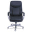 Commercial 2000 High-back Executive Chair, Supports Up To 300 Lb, 20.25" To 23.25" Seat Height, Black Seat/back, Silver Base