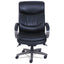 Woodbury Big/tall Executive Chair, Supports Up To 400 Lb, 20.25" To 23.25" Seat Height, Black Seat/back, Weathered Gray Base