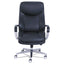 Commercial 2000 Big/tall Executive Chair, Supports Up To 400 Lb, 20.5" To 23.5" Seat Height, Black Seat/back, Silver Base