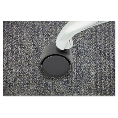 Deluxe Duet Casters, Grip Ring Type B And Type K Stems, 2" Hard Nylon Wheel, Matte Black, 5/set