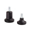 Low Profile Bell Glides, Grip Ring Type B Stem, 2" X 1.38" Glide, Matte Black, 5/set