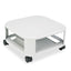 Mead-hatcher Mobile Printer Stand, Metal, 2 Shelves, 75 Lb Capacity, 17.8" X 17.8" X 8.5", Platinum