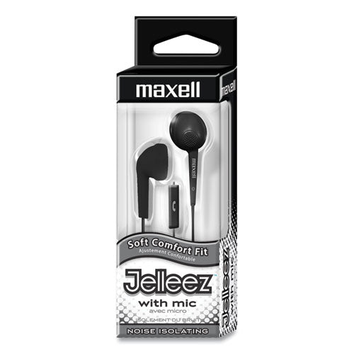 Jelleez Earbuds, 4 Ft Cord, Black