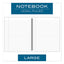 Wirebound Business Notebook, 1 Subject, Wide/legal Rule, Black Cover, 11 X 8.5, 80 Sheets