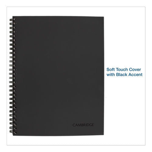 Wirebound Business Notebook, 1 Subject, Wide/legal Rule, Black Cover, 11 X 8.5, 80 Sheets