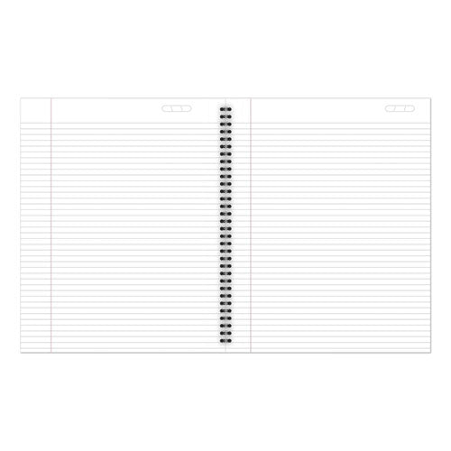 Wirebound Business Notebook, 1 Subject, Wide/legal Rule, Black Cover, 11 X 8.5, 80 Sheets