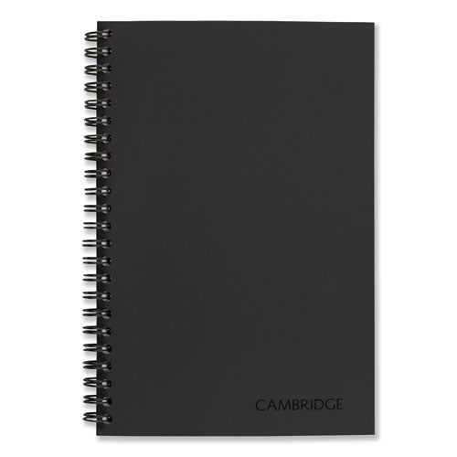 Wirebound Business Notebook, 1 Subject, Wide/legal Rule, Black Cover, 8 X 5, 80 Sheets