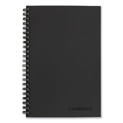 Wirebound Business Notebook, 1 Subject, Wide/legal Rule, Black Cover, 8 X 5, 80 Sheets