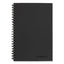 Wirebound Business Notebook, 1 Subject, Wide/legal Rule, Black Cover, 8 X 5, 80 Sheets