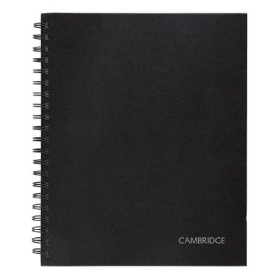 Hardbound Notebook With Pocket, 1 Subject, Wide/legal Rule, Black Cover, 11 X 8.5, 96 Sheets