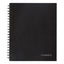 Hardbound Notebook With Pocket, 1 Subject, Wide/legal Rule, Black Cover, 11 X 8.5, 96 Sheets