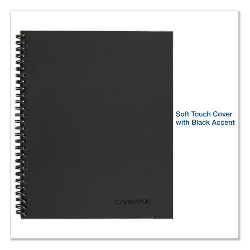 Wirebound Guided Meeting Notes Notebook, 1 Subject, Meeting-minutes/notes Format, Dark Gray Cover, 11 X 8.25, 80 Sheets