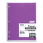 Spiral Notebook, 3-hole Punched, 1 Subject, Medium/college Rule, Randomly Assorted Covers, 11 X 8, 100 Sheets