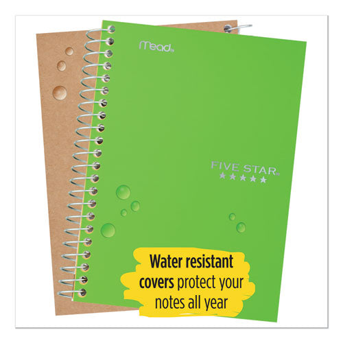 Wirebound Notebook, 1 Subject, Medium/college Rule, Green Cover, 11 X 8.5, 100 Sheets