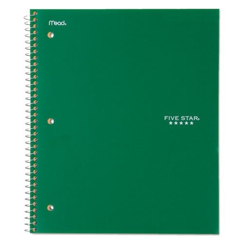 Wirebound Notebook, 1 Subject, Medium/college Rule, Green Cover, 11 X 8.5, 100 Sheets