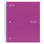 Wirebound Notebook, 1 Subject, Medium/college Rule, Green Cover, 11 X 8.5, 100 Sheets