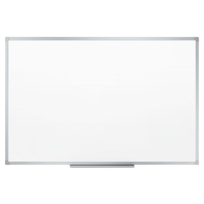 Dry Erase Board With Aluminum Frame, 36 X 24, Melamine White Surface, Silver Aluminum Frame