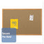 Economy Cork Board With Oak Frame, 48 X 36, Natural Surface, Oak Fiberboard Frame