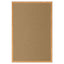 Economy Cork Board With Oak Frame, 48 X 36, Natural Surface, Oak Fiberboard Frame