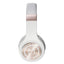 Serenity Stereo Wireless Headphones With Microphone, 3 Ft Cord, White/rose Gold