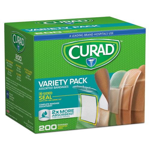 Variety Pack Assorted Bandages, 200/box