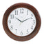 Corporate Wall Clock, 12.75" Overall Diameter, Cherry Case, 1 Aa (sold Separately)