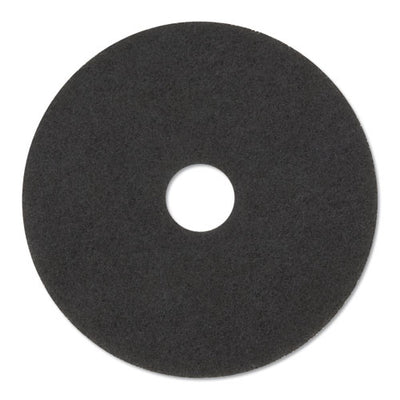Low-Speed Stripper Floor Pad 7200, 14" Diameter, Black, 5/Carton