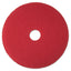 Low-speed Buffer Floor Pads 5100, 14" Diameter, Red, 5/carton