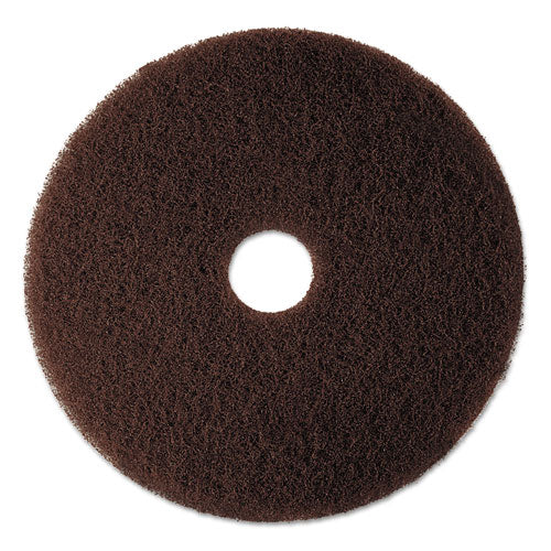 Low-Speed High Productivity Floor Pad 7100, 12" Diameter, Brown, 5/Carton