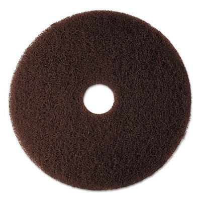 Low-Speed High Productivity Floor Pad 7100, 12" Diameter, Brown, 5/Carton