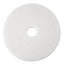 Low-speed Super Polishing Floor Pads 4100, 13" Diameter, White, 5/carton