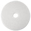 Low-speed Super Polishing Floor Pads 4100, 14" Diameter, White, 5/carton