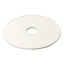 Low-speed Super Polishing Floor Pads 4100, 17" Diameter, White, 5/carton