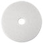 Low-speed Super Polishing Floor Pads 4100, 19" Diameter, White, 5/carton