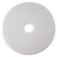 Low-speed Super Polishing Floor Pads 4100, 24" Diameter, White, 5/carton