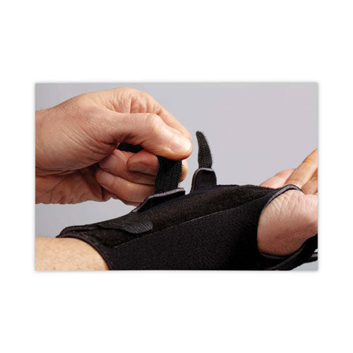 Adjustable Reversible Splint Wrist Brace, Fits Wrists 5.5" To 8.5", Black
