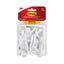 General Purpose Hooks, Medium, Plastic, White, 3 Lb Capacity, 20 Hooks And 24 Strips/pack
