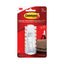 General Purpose Hooks, Large, Plastic, White, 5 Lb Capacity, 1 Hook And 2 Strips/pack