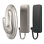 Decorative Hooks, Traditional, Medium, Plastic, Brushed Nickel, 3 Lb Capacity, 1 Hook And 2 Strips/pack