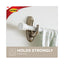 Decorative Hooks, Traditional, Large, Plastic, Silver, 5 Lb Capacity, 1 Hook And 2 Strips/pack