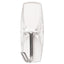 Clear Hooks And Strips, Medium, Plastic, 2 Lb Capacity, 6 Hooks And 8 Strips/pack