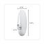 General Purpose Wire Hooks, Medium, Metal, White, 3 Lb Capacity, 2 Hooks And 4 Strips/pack