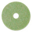 Low-speed Topline Autoscrubber Floor Pads 5000, 20" Diameter, Green/amber, 5/carton